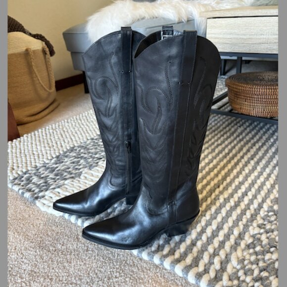 Coconuts by Matisse Agency Cowboy Boots- size 6.5 Black - Picture 4 of 7